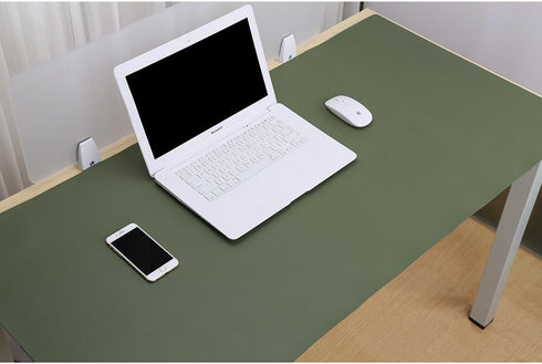 KINGFOM Desk Pad Office Desktop Protector, PU Leather Mat Blotters Organizer (47.2" x 23.6", Green)