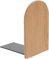 Cabilock Simple Wooden Bookend for Desk and Shelf Wood and Iron Book