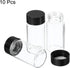 PATIKIL 20mL Reagent Media Bottle, 10 Pack Round Glass Storage Bottles Plastic Screw Cap for Lab Home, Clear by PATIKIL