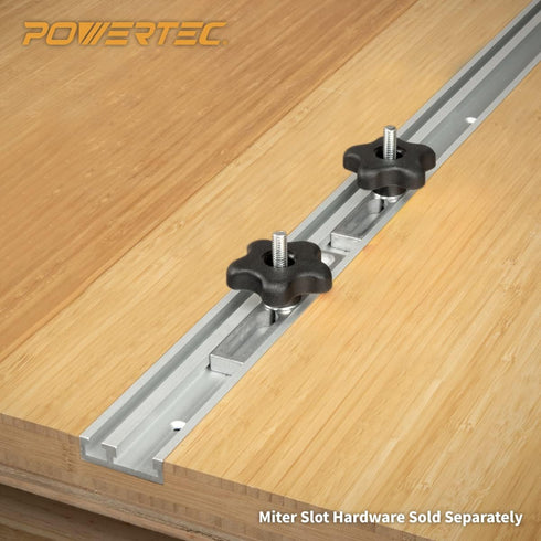 POWERTEC 1/4"-20 5 Pack Clamping Knobs with Steel Insert for T Track Bolts, Thumb Screw Threaded Knobs for Woodworking