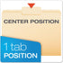 Pendaflex File Folders, Letter Size, Manila, 1/3 Cut, 100/BX (752 1/3-2)