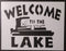 Reusable "Welcome to The Lake" Boat Stencil 8.5" x 11" - Custom Lakeside Design for Cozy Crafts