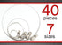 Hose Clamp Kit - 40 Piece 307 Stainless Steel Assortment, 6-38mm Adjustable Pipe Clamps for Automotive and Plumbing