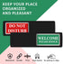 Privacy Sign - Do Not Disturb/Welcome Sign for Home Office, Restroom, Conference, Hotel, Hospital, Magnetic Slider Door