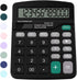Office Desk Calculator, Cute Dual Power Basic Calculator with Big Button Large Display for Kids and School (Black)