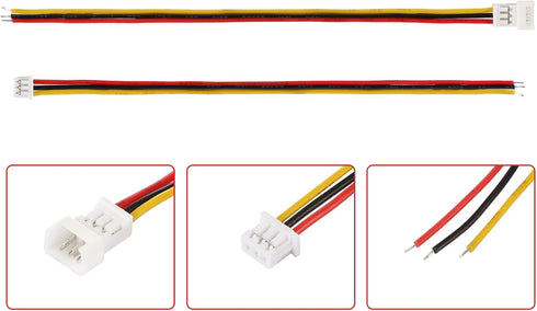 LYJEE 30 Pairs 1.25mm JST 3 Pin Micro Electrical Male and Female Connector Plug for LED Light