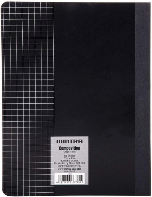 Mintra Office Composition Books, Sturdy Flexible Cover, 4 Pack, 4x4 Comp Book, Graph