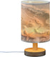 ALAZA Stylish Shells Starfish Beach Bedside Table Lamp with USB Port for Bedroom Nightstand Lamps Night Light Linen