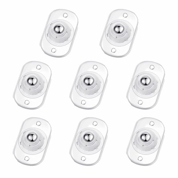 Self Adhesive Mini Caster Wheels, 360° Rotation Universal Roller Bearing, Sticky Pulley for Trash Can, Storage Box,