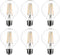 SD LUX G25 Vintage Globe Light Bulbs, 6 Pack, 8W Dimmable, 1000LM (100W Equivalent), E26 Base, 2700K Warm White