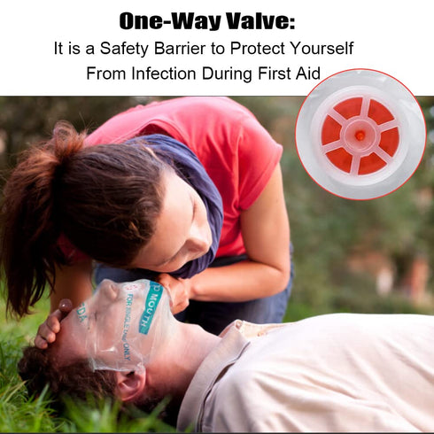 AOUTACC 20 Pack CPR Face Shield Mask, Keychain Disposable Emergency Kit for First Aid Cardiac Resuscitation