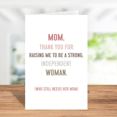 Bablira Sentimental Mother's Birthday Card, Heartwarming Mother's Day Gift from Daughter, Mom Thank You Card Gift