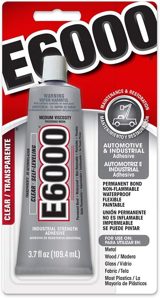 E6000 230022 Medium Viscosity Auto/Industrial Adhesive, 3.7 fl oz