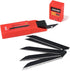 Gomake 9mm Utility Knife Replacement Blades,30 Degree Snap Off Carbon Steel Blades for Retractable Cutting Knives, Hobby, Craft Knife, Box Cutter 100PCS-Black by Gomake