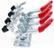 E-TING New 4PCS Hand Tool Toggle Clamp 201A Antislip Red Horizontal Clamp
