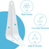 Uenhoy 10 Pack 4 Inch (4" 3") White Shelf Brackets Metal Floating Shelf Brackets Heavy Duty L Brackets for Shelves