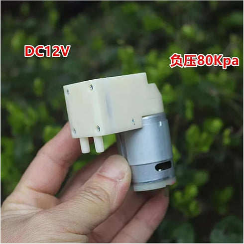 AIQFTGSNS 12V -80Kpa 385 DC Electronic Starter Small Air Vacuum Pump Negative Pressure Suction Piston Pump DIY Breast