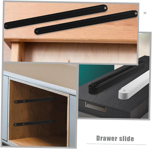 2pcs Side Mount Drawer Glides Smooth Sliding Furniture Tracks for Wardrobes Bedside Cabinets and Dressers Quiet