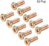 uxcell M8x20mm Furniture Screw, Hex Socket Machine Screws, Zinc Plated Fasteners, 10Pcs