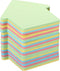 PATIKIL House Shape Sticky Notes, 2.7 x 2.7 Inch, 6 Pads Cute Self-Stick Memo Pads, 100 Sheets/Pad in 4 Colors.