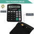 Office Desk Calculator, Cute Dual Power Basic Calculator with Big Button Large Display for Kids and School (Black)