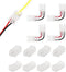 PAUTIX 8pcs 2-Pin 8mm COB LED Strip to Wire Connector, Unwired Clips Solderless Adapter Terminal Extension