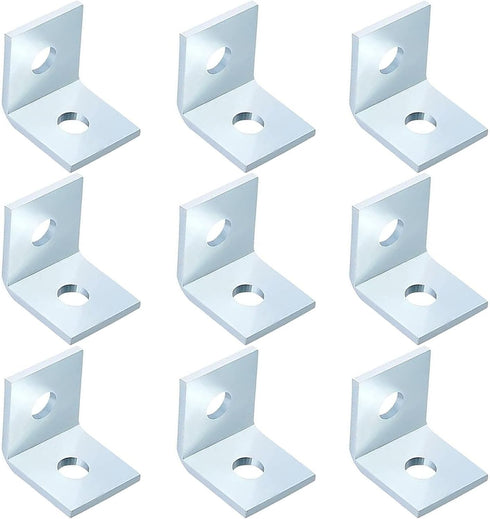 2 Hole L Shaped 90 Degree Angle Connector Bracket, 4.8 mm Thickness, Fit for 1/2" Bolt in 1-5/8" Strut Channel