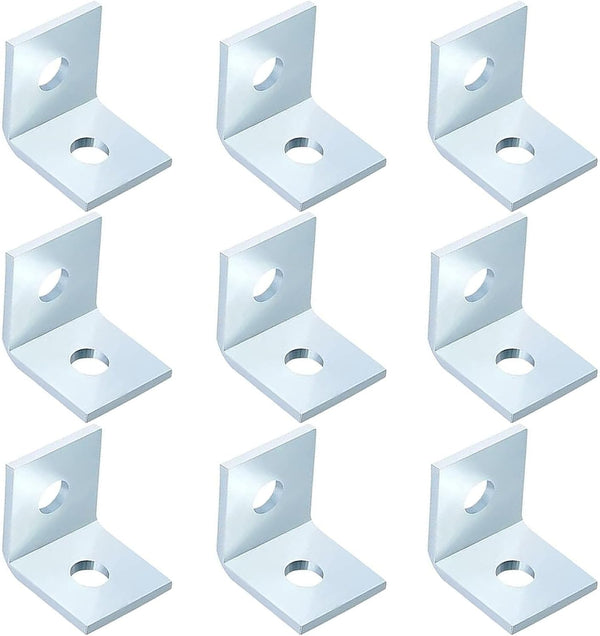 2 Hole L Shaped 90 Degree Angle Connector Bracket, 4.8 mm Thickness, Fit for 1/2" Bolt in 1-5/8" Strut Channel