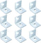 2 Hole L Shaped 90 Degree Angle Connector Bracket, 4.8 mm Thickness, Fit for 1/2" Bolt in 1-5/8" Strut Channel