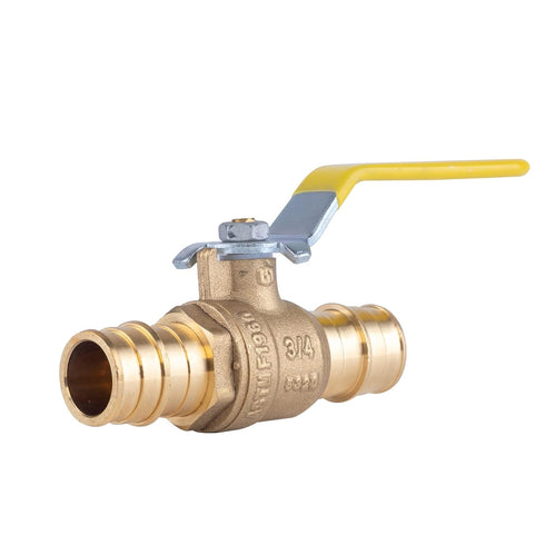 3/4-inch PEX Standard Port Brass Ball Valve, 1-Pack with PEX Expansion Connection