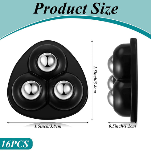Honoson 24 360 3 Pcs Self Adhesive Caster Wheels Appliance Rollers Appliance Sliders for Kitchen Swivel Universal Wheel
