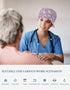 Pink Series Florals Double-Sided Printed Scrub Caps for Women with Buttons, Adjustable Helps Reduce Static Buildup