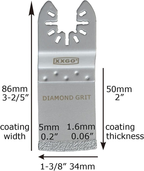 4 Pcs Diamond Oscillating Multi Tool Blades for Removing Grit Grout