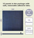 Large Office Cork Board Alternative - 47"x35", 12 Pack Felt Wall Tiles with Safe Removable Adhesive, Dark Blue