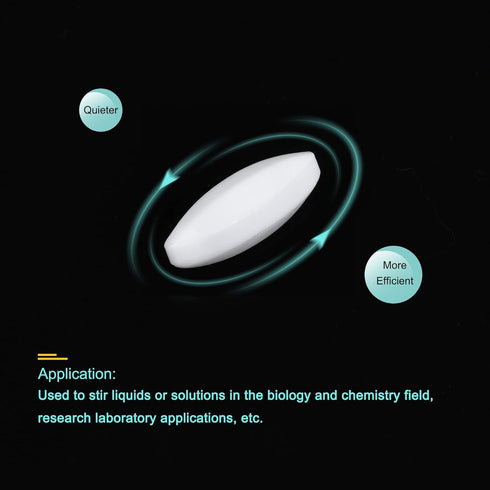 MECCANIXITY 2 Pcs Magnetic Stirrer Mixer Stir Bar Rod 30mm(1.18") Olive Shape PTFE Coating Magnet White for Laboratory