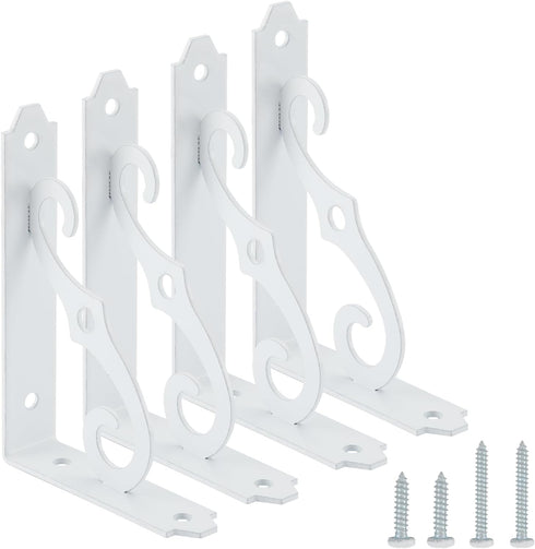 HOME MASTER HARDWARE Decorative Shelf Brackets 5x3-1/2 in Wall Mounted Floating Shelf Bracket L Heavy