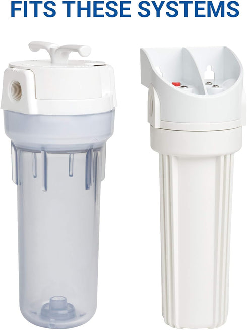 EcoPure EPW2F Premium Fact Universal Whole Home Filter (2 Pack), Dark Gray/Black