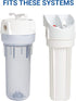 EcoPure EPW2F Premium Fact Universal Whole Home Filter (2 Pack), Dark Gray/Black