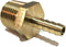 1/4" Hose ID to 1/2" Male NPT Straight Brass Fitting, Fuel/AIR/WATER/OIL/GAS/WOG (Qty 1)