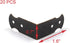 Geesatis Set of 20 Right Angle Decorative Iron Corner Protectors - 1.6" X 0.7" Box Edge Cover Bracket with Mounting