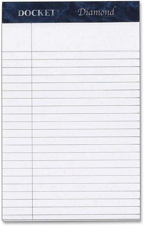 TOPS Docket Diamond 100% Recycled Premium Stationery Tablet, 5 x 8 Inches, 50 Sheets per Pad