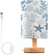 Coastal Sea Star Coral Nautical03 Table Lamp for Bedroom USB Port Bedside