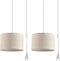2 Pack Plug in Pendant Light, Hanging Light with 15Ft Clear Cord,