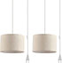 2 Pack Plug in Pendant Light, Hanging Light with 15Ft Clear Cord,