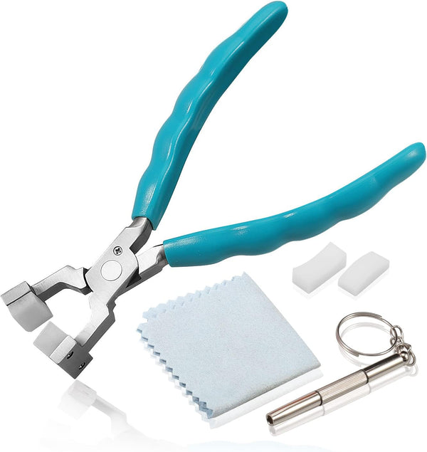 6" Glasses Frame Clamp Adjusting Pliers, Eyeglasses Repairing Pliers with Screwdriver and Replacement Tools