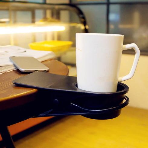 Ciieeo Desk Clip Holder for Cups and Bottles - Versatile ABS Material