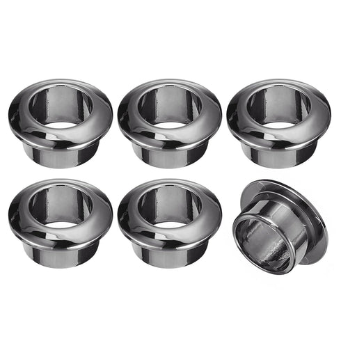 uxcell 6Pcs Cable Hole Cover, 12/32 inch(18mm) ABS Office Desk Cable Wire Cord Grommet Organizer (Black)
