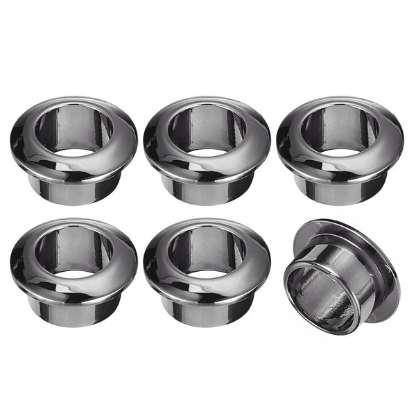 uxcell 6Pcs Cable Hole Cover, 12/32 inch(18mm) ABS Office Desk Cable Wire Cord Grommet Organizer (Black)