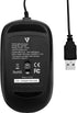 V7 USB 4-Button Black Wired Optical Mouse with Adjustable DPI - MU200
