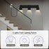 14.8ft 3 Hallway(GU10 Bulb) Plug-in Track Lighting LED, Track Light Fixtures Ceiling, Black Plug in Wall Lights